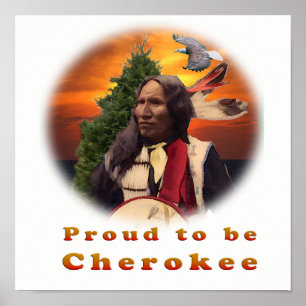 Pôster Produtos indianos Cherokee