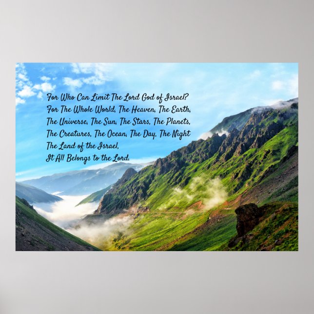 Poster Profecia "A Terra de Israel é abençoada" de 2019 (Frente)