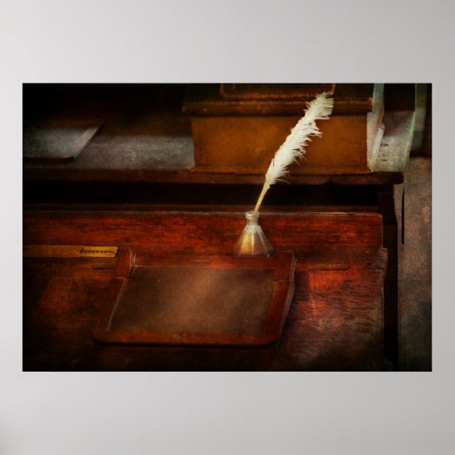 Poster Professor - A mesa de escrita (Frente)