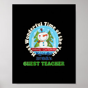 Poster professor convidado - natal v-neck