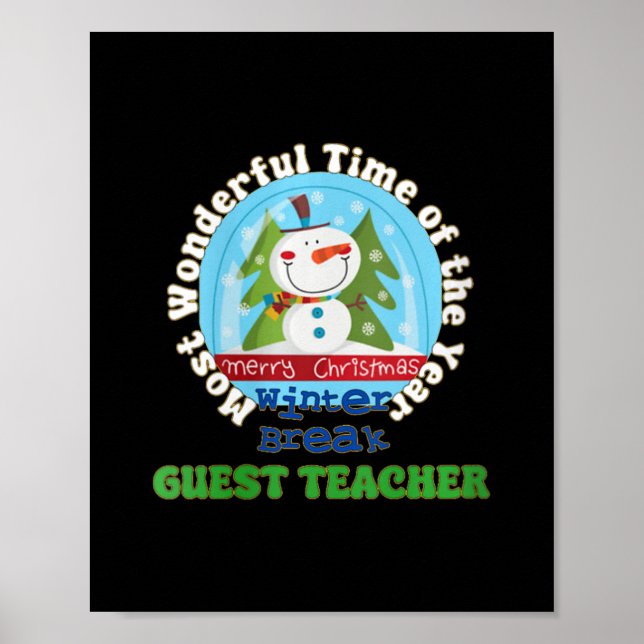 Poster professor convidado - natal v-neck 1 (Frente)