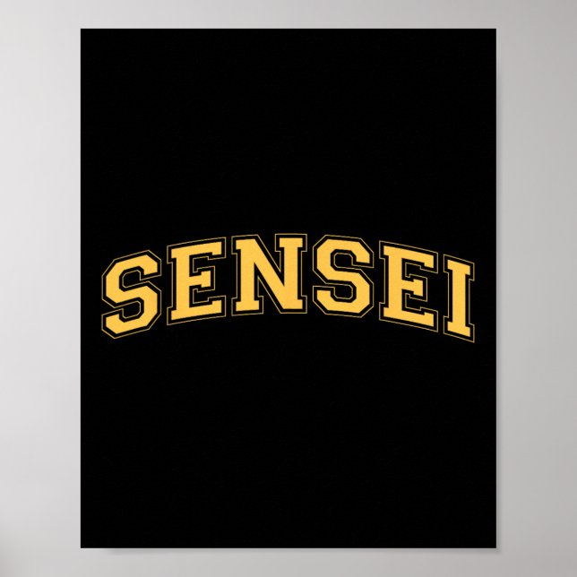 Poster Professor de Artes Marciais do Sensei - Instrutor  (Frente)