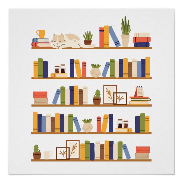 Pôster Professor de Biblioteca de Biblioteca de Pastas de (Frente)