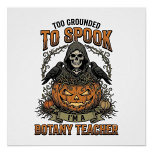Pôster Professor de Botânica de Halloween Gravura Antiga