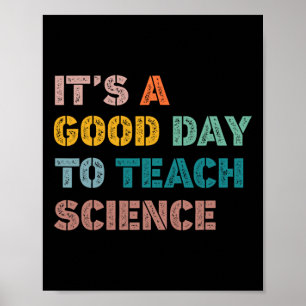 Poster Professor De Ciência Oferece Um Bom Dia Para Ensin