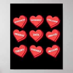 Poster Professor de Ciências Dia dos Namorados Coração Qu