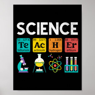 Poster Professor de Ciências Química Biologia Física Prof