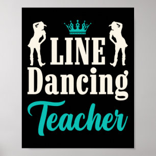 Poster Professor de dança de linha