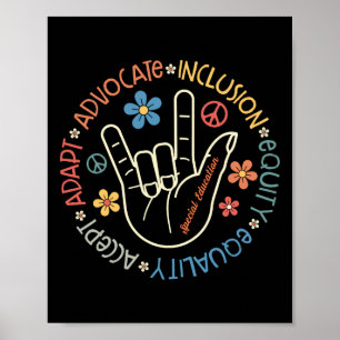 Poster Professor de Educação Especial Inspirador Ensina E