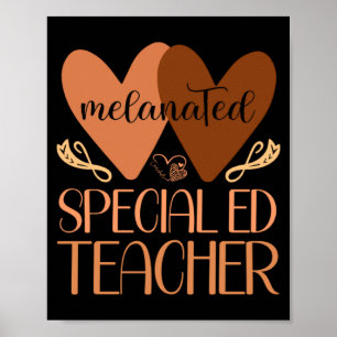 Poster Professor de Educação Especial Negra História Negr