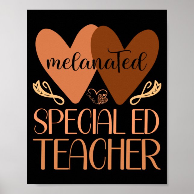 Poster Professor de Educação Especial Negra História Negr (Frente)