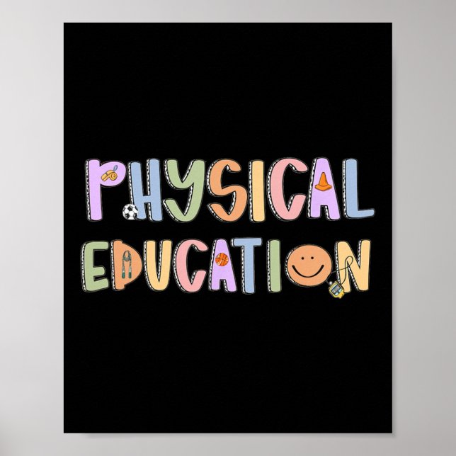 Poster Professor de Educação Física Feminino De Volta à E (Frente)
