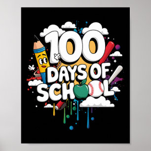 Poster Professor de equipamento engraçado para 100 dias &
