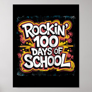 Poster Professor de equipamento engraçado para 100 dias &