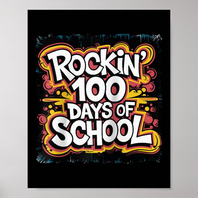 Poster Professor de equipamento engraçado para 100 dias & (Frente)