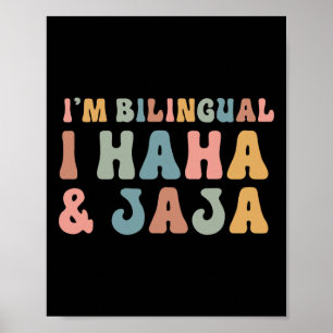 Poster Professor de espanhol engraçado Groovy eu sou bilí