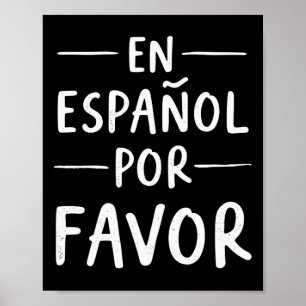 Poster Professor de Espanhol Por Favor