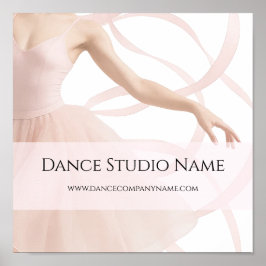 Poster Professor de Estúdio de Dança Rosa Suave
