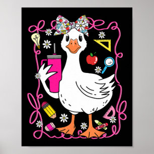 Poster Professor de Ganso Boba Coquete Retro Preppy Volta