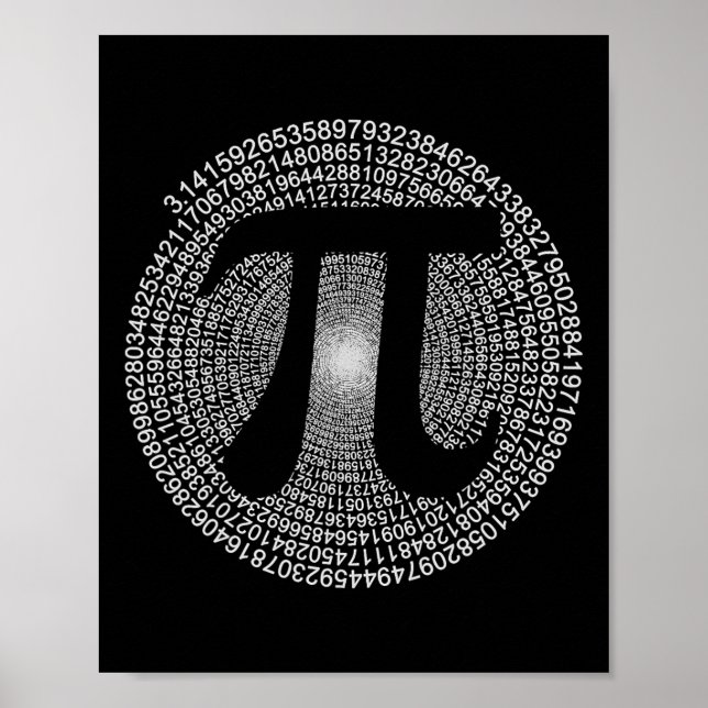 Poster Professor De Geek De Matemática Pi Day 3,14 Pi Day (Frente)