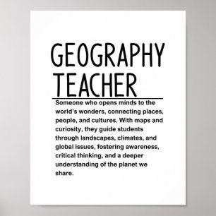 Poster professor de geografia