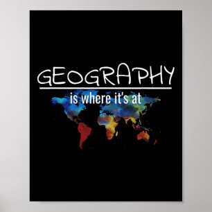 Poster Professor de Geografia Engraçado Design do Dia da