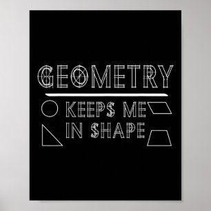 Poster Professor de Geometria do Geek de Matemática Phras
