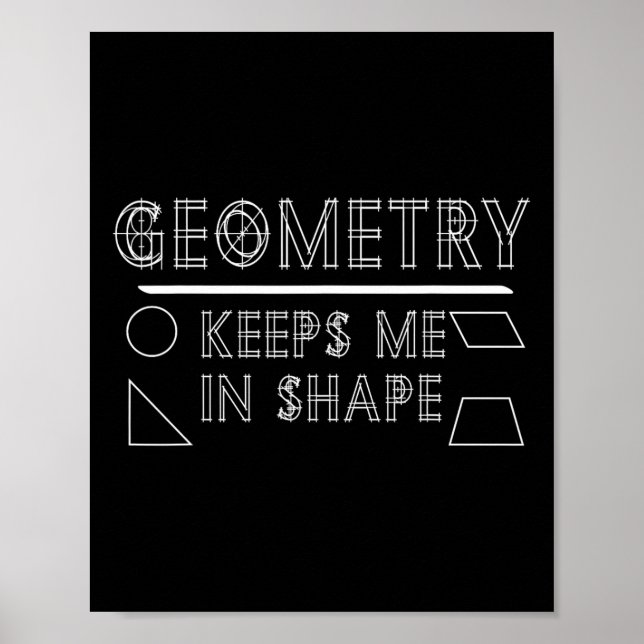 Poster Professor de Geometria do Geek de Matemática Phras (Frente)