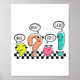 Poster Professor de Gramática Espere O Que Pare Com Isso