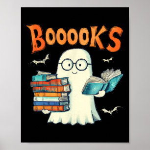 Poster Professor de Halloween de Leitura de Livros Fantas
