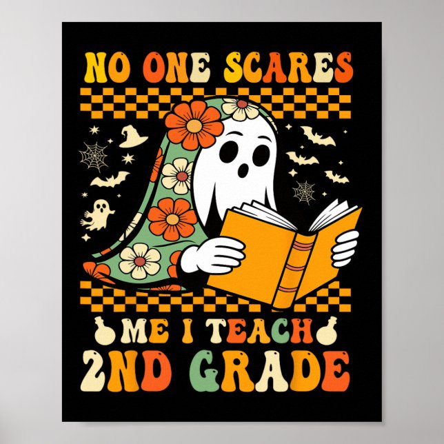 Poster Professor de Halloween de segundo segundo grau (Frente)