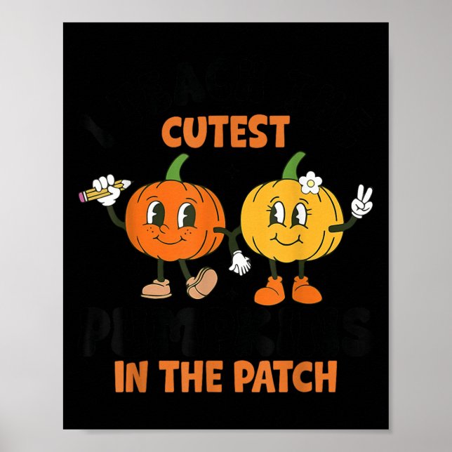 Poster Professor De Halloween Eu Ensino Os Pumpkins Mais  (Frente)