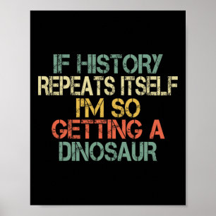 Poster Professor de História Engraçado se Repete Estou Fi