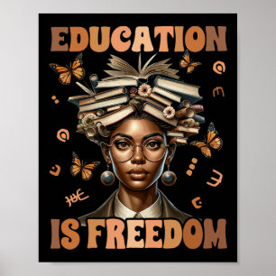 Poster Professor de História Negra Educação É Liberdade H