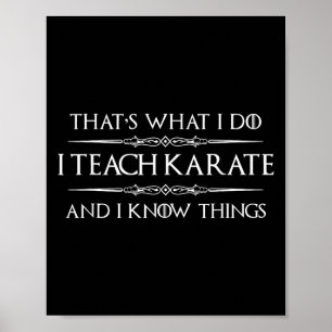 Poster Professor De Karate - Ensino Karate E Sei Coisas
