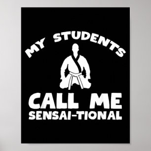 Poster Professor de Karate Kung Fu Sensai - Artes Marciai