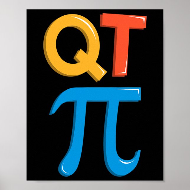 Poster Professor de Matemática Cutie Pi Day Matemático Ma (Frente)