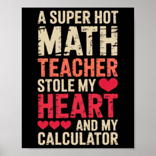 Poster Professor de Matemática Dia dos Namorados Álgebra