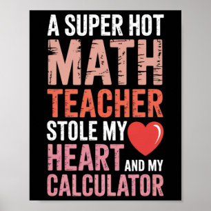Poster Professor de Matemática Dia dos Namorados Equação