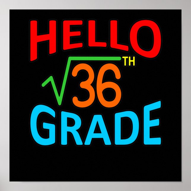 Poster Professor de Matemática do Sexto Grau de Estudos M (Frente)