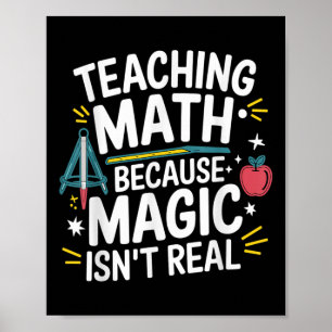 Poster Professor de Matemática Engraçado Amante de Álgebr