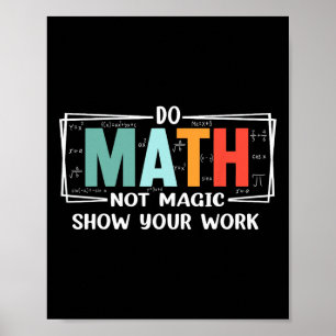 Poster Professor de Matemática Engraçado Faça Cálculos Nã