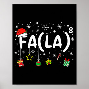 Poster Professor de matemática Fa (la)8 engraçado Natal P