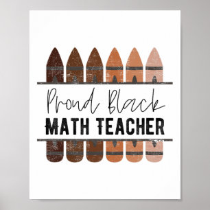 Poster Professor de Matemática Negro Orgulhoso, Mês da Hi