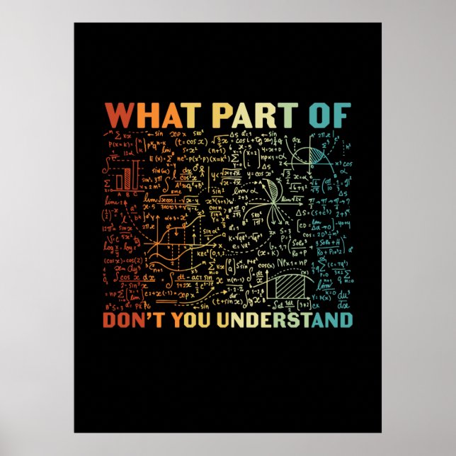 Poster Professor De Matemática Que Parte Da Matemática (Frente)