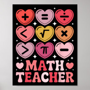Poster Professor de Matemática Símbolo de Operação Matemá