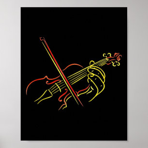 Poster Professor de Música de Violino Instrutor de Orques