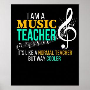 Poster Professor de Música Engraçado Professor de Música