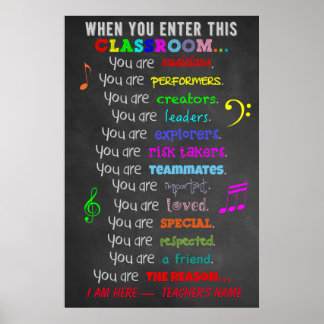 Pôster Professor De Música - Quando Você Insere Estas Reg