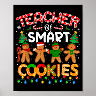 Poster Professor de Natal de Biscoitos Inteligentes Engra